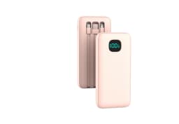 Built-in 3 Cables Power Bank 13800mAh 18W PD Fast Charge Portable Charger LED Display External Battery Pack All in One Travel Power Supply For iPhone 16 15 14 Pro Max Samsung Galaxy S25 S24 Ultra Google Pixel iPad Tablet
