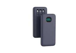 Built-in 3 Cables Power Bank 13800mAh 18W PD Fast Charge Portable Charger LED Display External Battery Pack All in One Travel Power Supply For iPhone 16 15 14 Pro Max Samsung Galaxy S25 S24 Ultra Google Pixel iPad Tablet