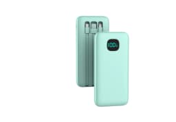 Built-in 3 Cables Power Bank 13800mAh 18W PD Fast Charge Portable Charger LED Display External Battery Pack All in One Travel Power Supply For iPhone 16 15 14 Pro Max Samsung Galaxy S25 S24 Ultra Google Pixel iPad Tablet