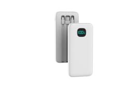 Built-in 3 Cables Power Bank 13800mAh 18W PD Fast Charge Portable Charger LED Display External Battery Pack All in One Travel Power Supply For iPhone 16 15 14 Pro Max Samsung Galaxy S25 S24 Ultra Google Pixel iPad Tablet