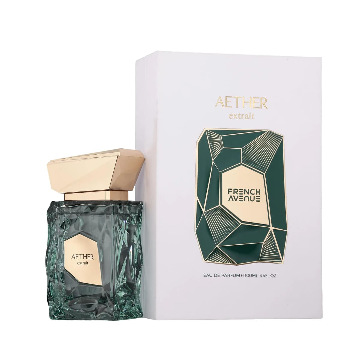 Fragrance World Aether Extrait de Parfum Unisex 3.4 Fl Oz, Long-Lasting Fresh Fruity, Green Apple Citrus & Woody Musk, Daytime Spring Summer, Premium Gift