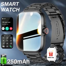 Smart Watch Compatible for iPhone & Android, Wireless Call, HD Touch Screen Fitness Tracker with Pedometer, Step Tracker, Music,Weather Display,Wireless Smartwatch for Men & Women