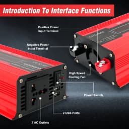 4000W Car Power Inverter Converter DC 12V to AC 110V 60Hz Display Dual 4.2A USB Fast Charging for Car