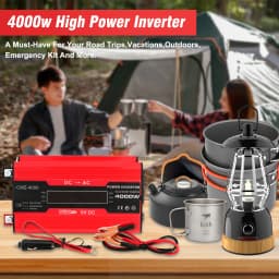 4000W Car Power Inverter Converter DC 12V to AC 110V 60Hz Display Dual 4.2A USB Fast Charging for Car