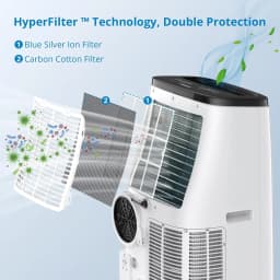 14000 BTU Portable Air Conditioner, 3 In 1 AC Unit with Fan, Dehumidifier & 48dB Quiet,Remote Control, Cools up to 750 Sq.Ft,24H Timer,Window Kits Included for Room Indoor Office & Dorms