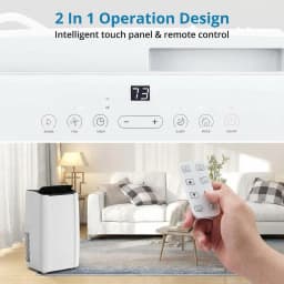 14000 BTU Portable Air Conditioner, 3 In 1 AC Unit with Fan, Dehumidifier & 48dB Quiet,Remote Control, Cools up to 750 Sq.Ft,24H Timer,Window Kits Included for Room Indoor Office & Dorms