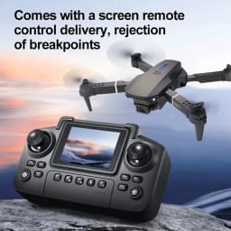 E88 Pro Foldable Drone Dual HD Camera Optical Flow Positioning 2.4G Signal 100M Remote Range One Key Takeoff Landing Return Outdoor Aerial Drone