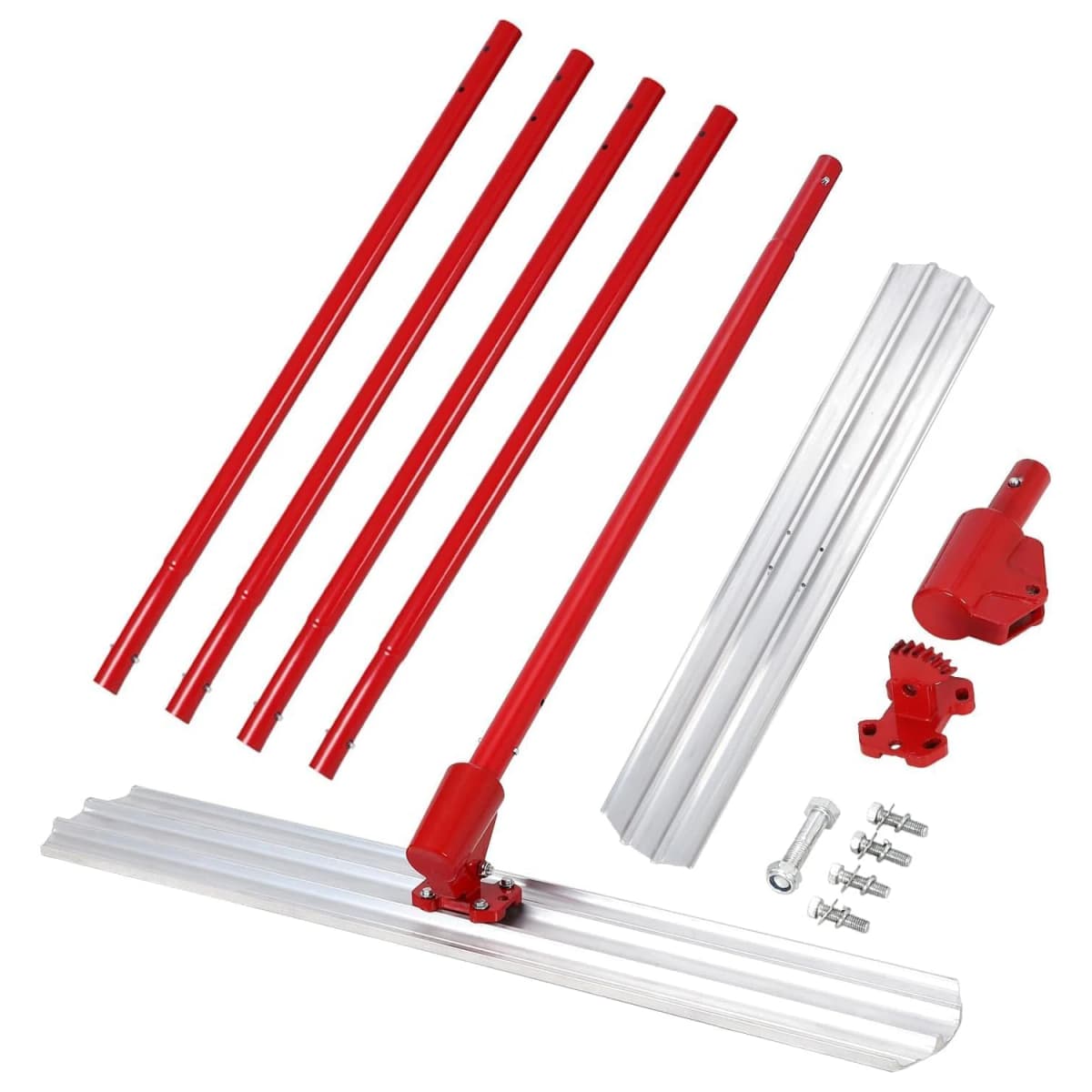 Bull Float Magnesium Concrete Float 48x8 Inch Aluminum Alloy Concrete Float Tool with 4 Handles and Bull Float Bracket Finishing Bull Float Bull Concrete Kit for Concrete Finishing
