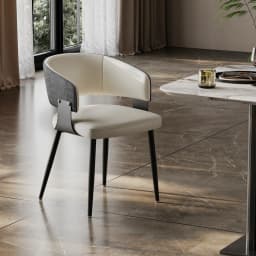 Comfortable Crocodile-Textured Microfiber Leather Dining Chair,Padded Wide Seat Upholstered Leisure Chair for Kitchen Restaurant Home