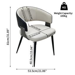Comfortable Crocodile-Textured Microfiber Leather Dining Chair,Padded Wide Seat Upholstered Leisure Chair for Kitchen Restaurant Home