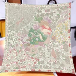 90CM Twill Silk Scarf Luxury Branded Horse Printed Square Scarves Women Hijabs Bandana Foulard Neckerchief Head Scarves