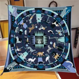 90CM Twill Silk Scarf Luxury Branded Horse Printed Square Scarves Women Hijabs Bandana Foulard Neckerchief Head Scarves