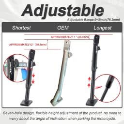 Motorcycle Adjustable Aluminium Foot Side Kick Stand Kickstand DR650 DR 650 1996-2020 2021 2022 2023 2024 2025 For Suzuki