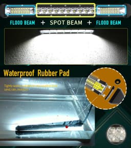 Single Row LED Light Bar 12/20/32 Inch Spot/Flood Combo Beam New IP68 Waterproof 6500K Color Led Work Lights Driving Lamp for Car ATV Truck