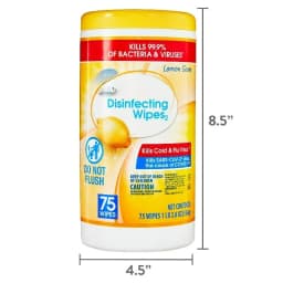 Lemon Scent Disinfecting Wipes, 1 Lbs, 5.5 oz, 75 Count
