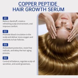 Copper Peptide Hair Density Serum Nourishing Scalp Strengthening Hair Follicles Anti Breakage Fuller Healthier Hair Lightweight & Fast Absorbing