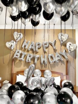 49pcs Pink Birthday Balloon Set, Includes 16 Inch Pink Birthday Decor, Heart Shaped Balloons & Metallic Pink Balloons, Suitable For Birthday Party, Baby Shower, Wedding, Bridal Shower, Photo Booth Backdrop, Anniversary, Home Decoration