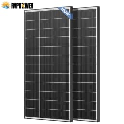 RVPOZWER 200W/400W/800W Bifacial Solar Panel 18BB N-Type Mono Cells High-Efficiency PV Power for Home Rooftop Off-Grid Outdoor