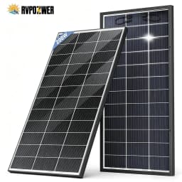 RVPOZWER 200W/400W/800W Bifacial Solar Panel 18BB N-Type Mono Cells High-Efficiency PV Power for Home Rooftop Off-Grid Outdoor