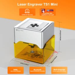 Twotrees Laser Engraver TS1 3W Laser Engraving Machine 80x80mm Blue Light Diode Laser Wood Cutting tools DIY Dog Tag With Acrylic filter baffle