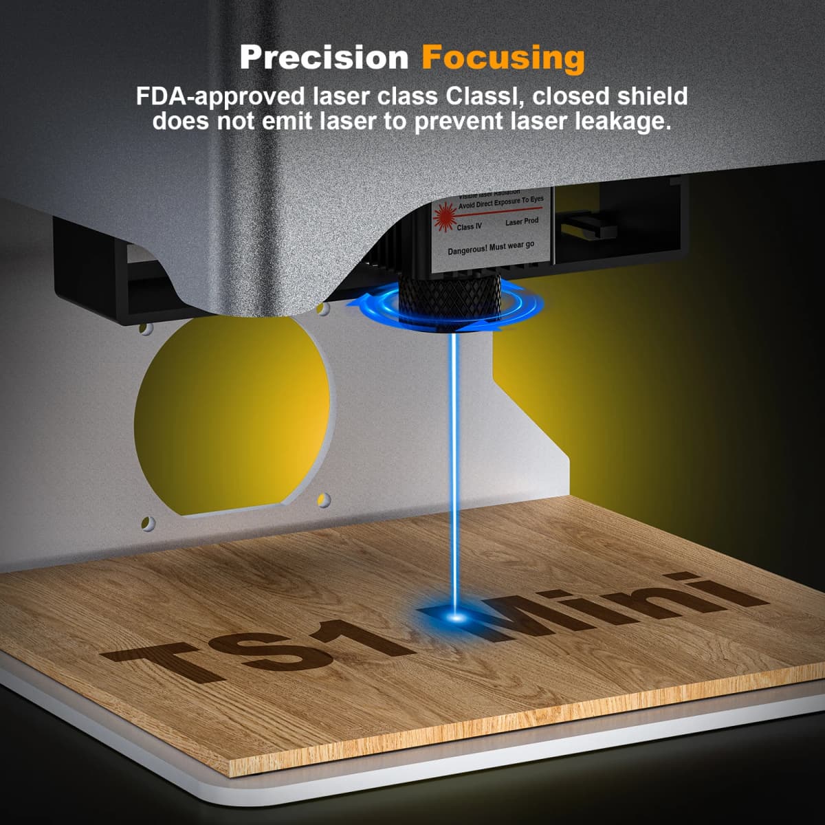 Twotrees Laser Engraver TS1 3W Laser Engraving Machine 80x80mm Blue Light Diode Laser Wood Cutting tools DIY Dog Tag With Acrylic filter baffle