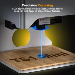 Twotrees Laser Engraver TS1 3W Laser Engraving Machine 80x80mm Blue Light Diode Laser Wood Cutting tools DIY Dog Tag With Acrylic filter baffle