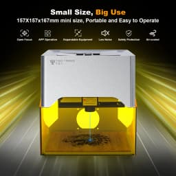 Twotrees Laser Engraver TS1 3W Laser Engraving Machine 80x80mm Blue Light Diode Laser Wood Cutting tools DIY Dog Tag With Acrylic filter baffle