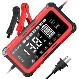 AeternaSol 12V 20A Heavy Duty Smart Trickle Charger Intelligent Pulse Repair Desulfator Battery Maintainer For Automotive Marine RV Tractor Lead Acid Lithium Batteries Full Auto Multi Stage Charging