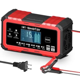 AeternaSol 12V 20A Heavy Duty Smart Trickle Charger Intelligent Pulse Repair Desulfator Battery Maintainer For Automotive Marine RV Tractor Lead Acid Lithium Batteries Full Auto Multi Stage Charging