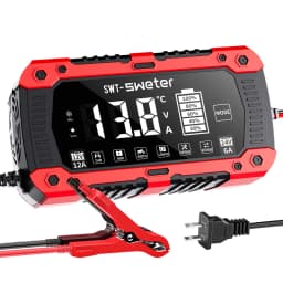 AeternaSol 12V 20A Heavy Duty Smart Trickle Charger Intelligent Pulse Repair Desulfator Battery Maintainer For Automotive Marine RV Tractor Lead Acid Lithium Batteries Full Auto Multi Stage Charging