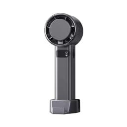 Portable Handheld Turbo Mini Fan Adjustable Wind Speed With Digital Display & Phone Holder, Rechargeable Cooling Fan For Travel Camping Indoor Outdoor Daily Use
