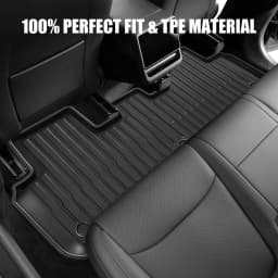For 2021-2024 Model Y 7PCS Full Set TPE Floor Mats Full Coverage Custom Fit All Weather Waterproof Anti-Slip Odorless Easy Clean Cargo Mat Rear Seat Back Protector
