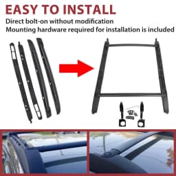 For 2005-2023 Toyota Tacoma Double Cab Top Roof Rack Cross Bars Side Rails Set