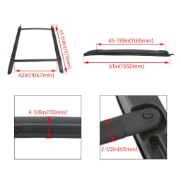 For 2005-2023 Toyota Tacoma Double Cab Top Roof Rack Cross Bars Side Rails Set