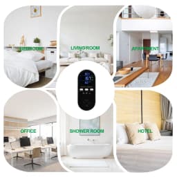 5-in-1 Combination Gas & Carbon Monoxide Detector,AC-Plug-in Natural Gas,Propane&CO Alarm with Adjustable Volume & Brightness,Battery Backup,Temperature(°F)&Humidity Sensor for Home,RV,Hotel