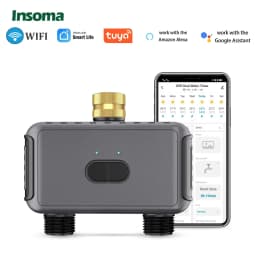 INSOMA Wifi Direct Automatic Water Timer Garden Irrigation Watering System Dual Hose Remote Control Sprinkler Programmer for Yard Lawn