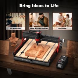 Twotree TTC6050 CNC Engraving Machine 500W CNC Router Machine 600x500mm Desktop Engraving Machine With infrared Beam Sensor XYZ Axis Linear Guide for Stainless Steel Wood PVC Acrylic