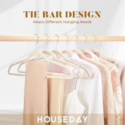 10/20/50 Pack Premium Anti-Slip Velvet Garment Hangers, Soft Flocked Non-Scratch Clothes Hangers with 360° Swivel Hooks, Heavy Duty Sturdy Coat Hangers, Slim Compact Hangers to Save Closet Storage Space