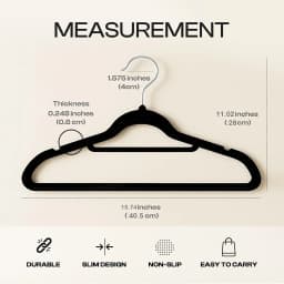 10/20/50 Pack Premium Anti-Slip Velvet Garment Hangers, Soft Flocked Non-Scratch Clothes Hangers with 360° Swivel Hooks, Heavy Duty Sturdy Coat Hangers, Slim Compact Hangers to Save Closet Storage Space
