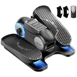 Under Desk Elliptical Machine, Elliptical Leg Exerciser as Seen on TV for Senior with Remote Control, Portable Quiet Electric Seated Pedal and 12 Adjustable Speed, Black
