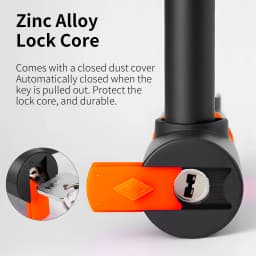 TOSUOD U-Lock High-Strength Alloy Steel Zinc Alloy Lock Cylinder With 2 Keys For Mountain Road Folding Electric Motorcycle Etc U Lock