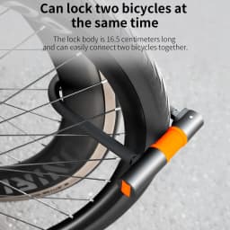 TOSUOD U-Lock High-Strength Alloy Steel Zinc Alloy Lock Cylinder With 2 Keys For Mountain Road Folding Electric Motorcycle Etc U Lock