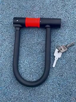 TOSUOD U-Lock High-Strength Alloy Steel Zinc Alloy Lock Cylinder With 2 Keys For Mountain Road Folding Electric Motorcycle Etc U Lock