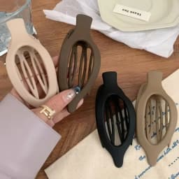 6pcs Large Size Plastic Matte Hair Claw Clips for Women Thick Hair Accessories Fashion Neutral Color Autumn Winter Duckbill Clip