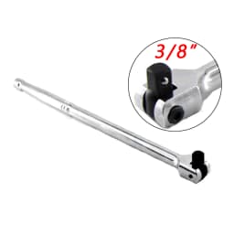 2 PIECES 3/8 inch Socket Wrench Drive Heavy Duty Breaker Bar Use for Stubborn Nuts and Bolts 250MM Length Toughbuilt Multitool Spanner