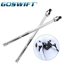 2 PIECES 3/8 inch Socket Wrench Drive Heavy Duty Breaker Bar Use for Stubborn Nuts and Bolts 250MM Length Toughbuilt Multitool Spanner