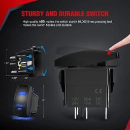 Nilight 12AWG Wiring Harness Kit 450W, Heavy Duty LED Light Bar Harness with 5Pin Laser Rocker Switch, Waterproof Relay & Fuse for 12V Offroad Truck