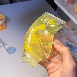 1pc Mini Fruit Drink Bottle Squishy Toy, Transparent Water Bottle Squeeze Fidget Toy, 3D Fruit Inside Pinch Toy, Novelty Stress Relief Hand Toy for Teens Adults