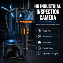 3.9mm & 6mm Articulating Borescope 1080P HD 4.3" LCD Handheld Endoscope Camera with Adjustable LEDs for Auto Engine Repair Pipe Wholesale
