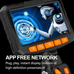 3.9mm & 6mm Articulating Borescope 1080P HD 4.3" LCD Handheld Endoscope Camera with Adjustable LEDs for Auto Engine Repair Pipe Wholesale